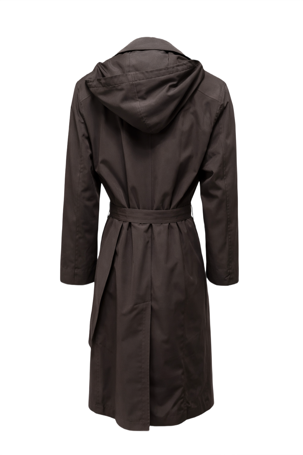 1990s Brown Polyester Coat - Back View