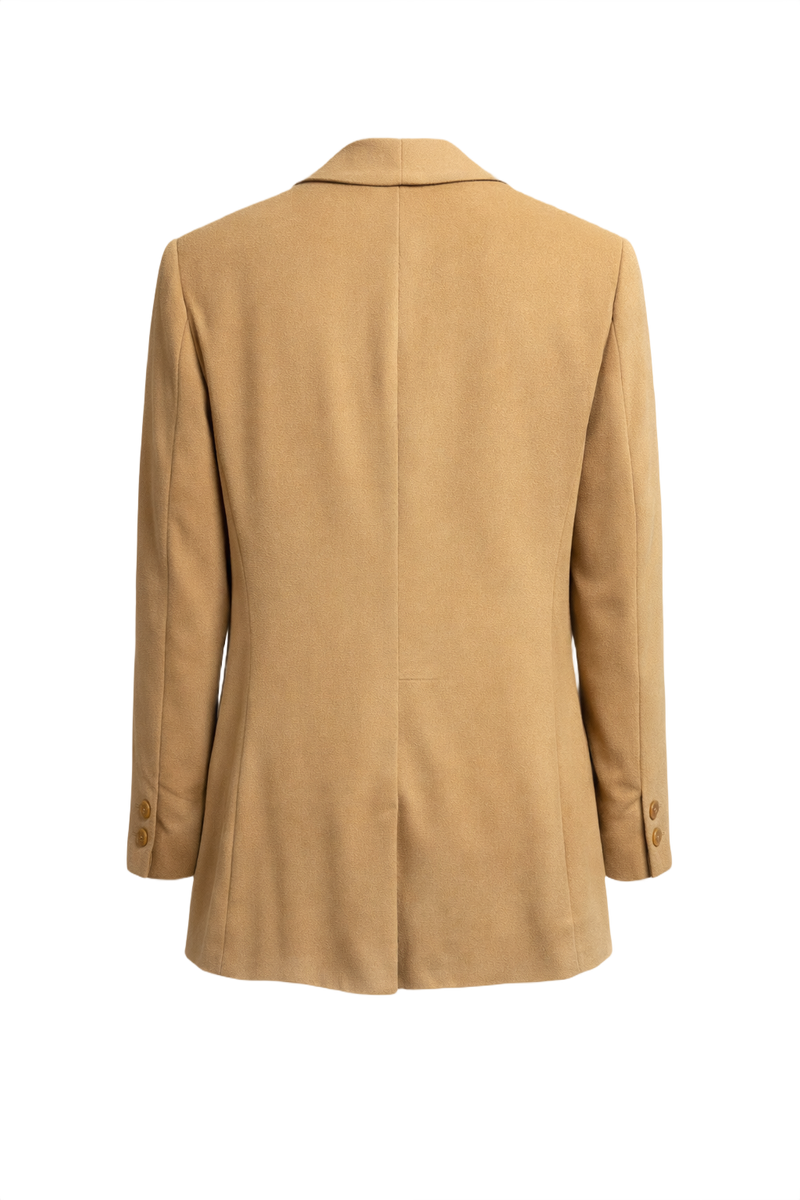 1990s Camel Wool Blazer - Back View