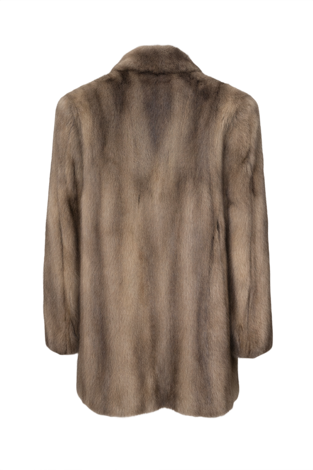1980s Light Brown Fur Coat - Back View