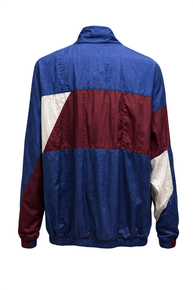1980s Blue Nylon Jacket - Back View