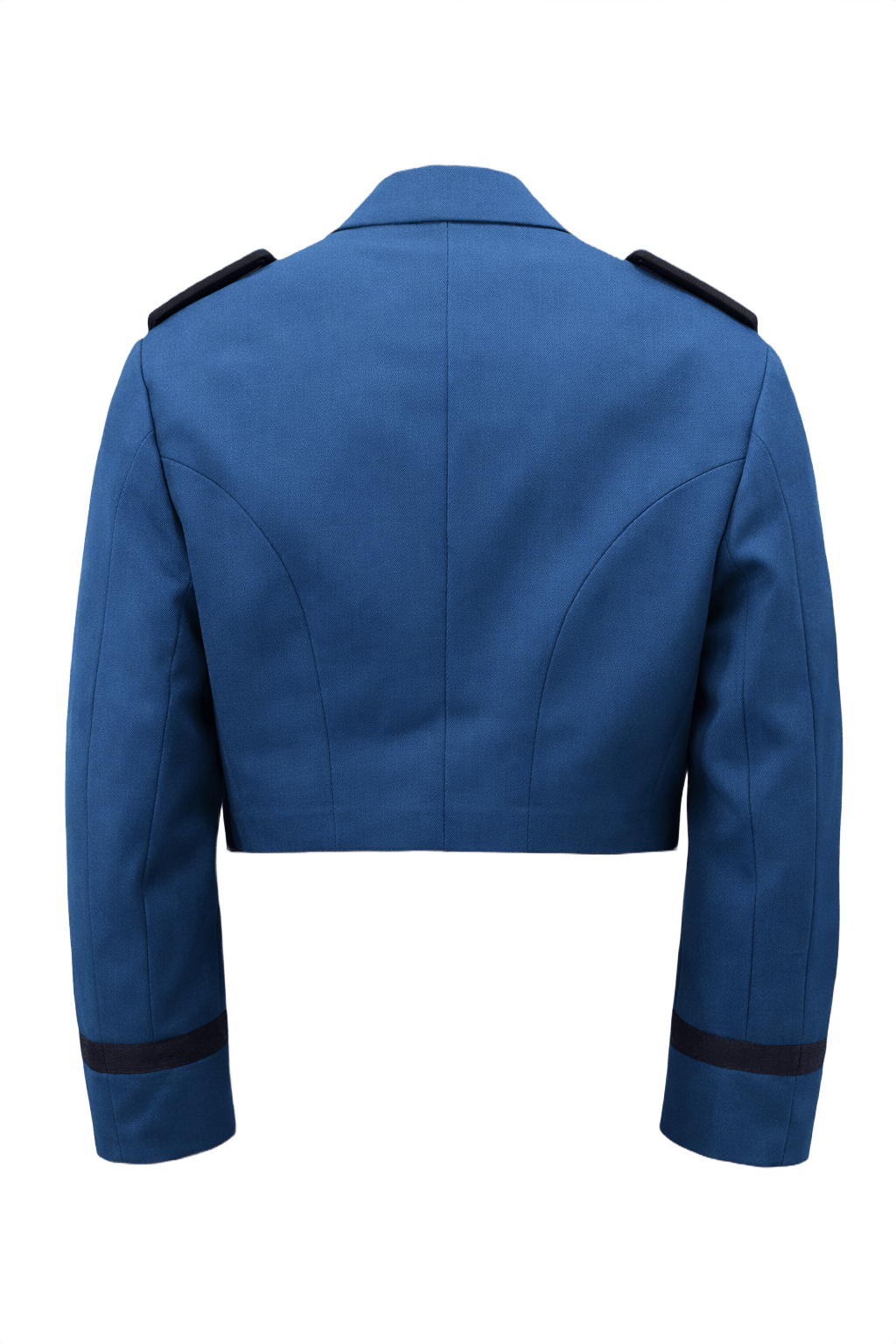 1950s Blue Wool Blend Jacket - Back View