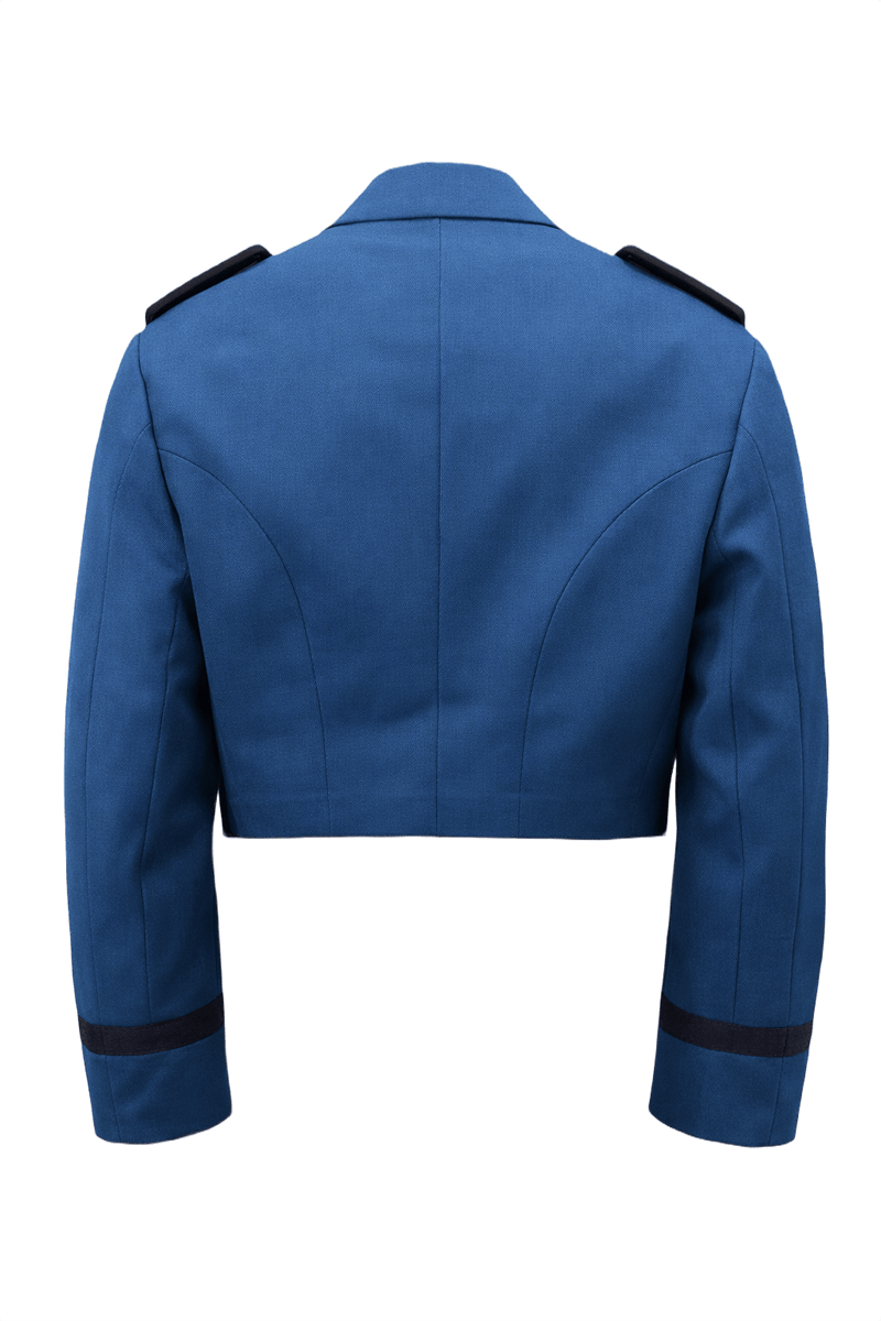 1950s Blue Wool Blend Jacket - Back View