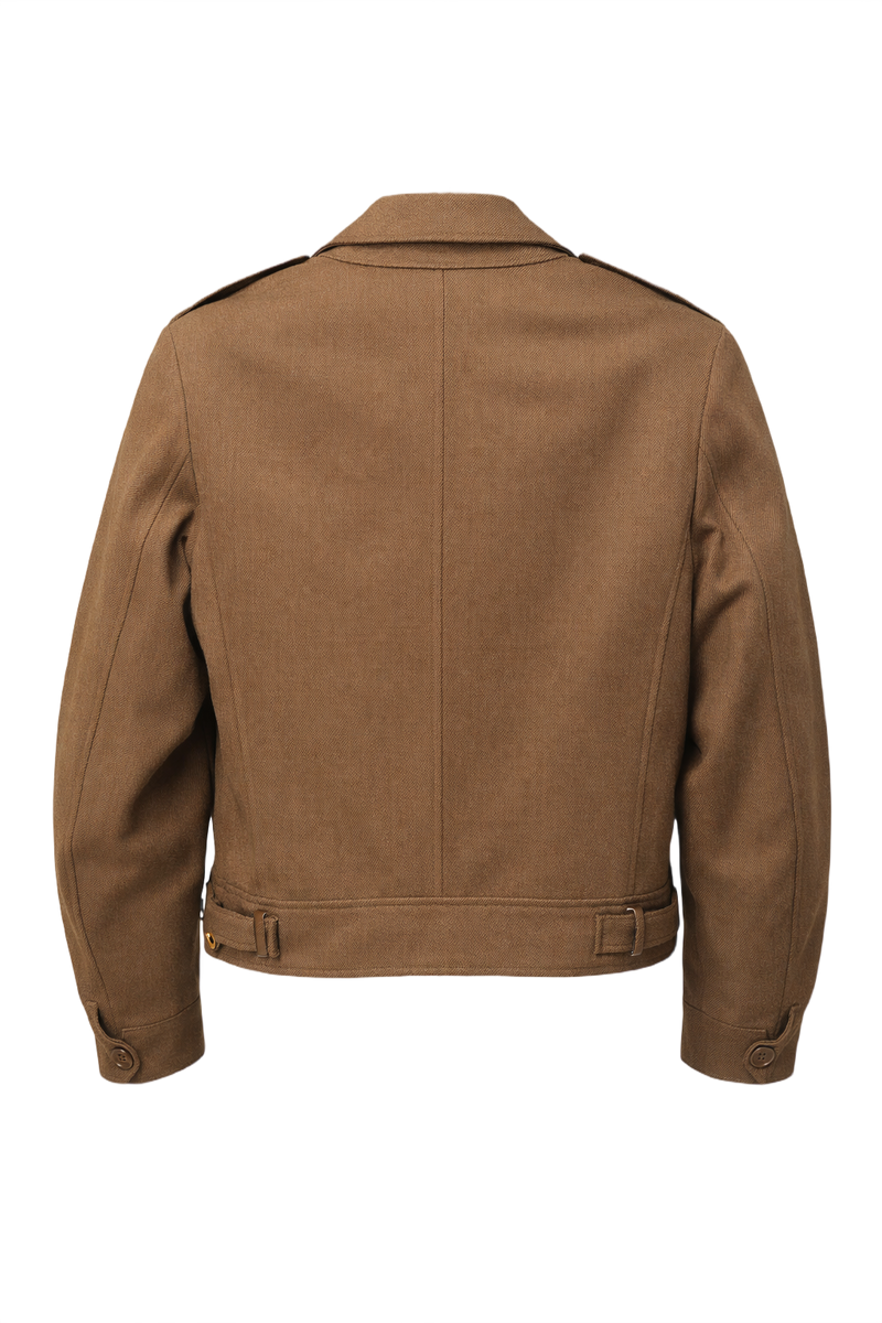 1940s Brown Wool Jacket - Back View