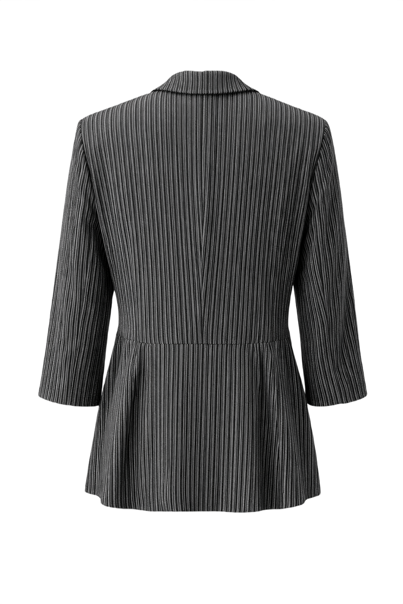1990s Black Wool Blazer - Back View