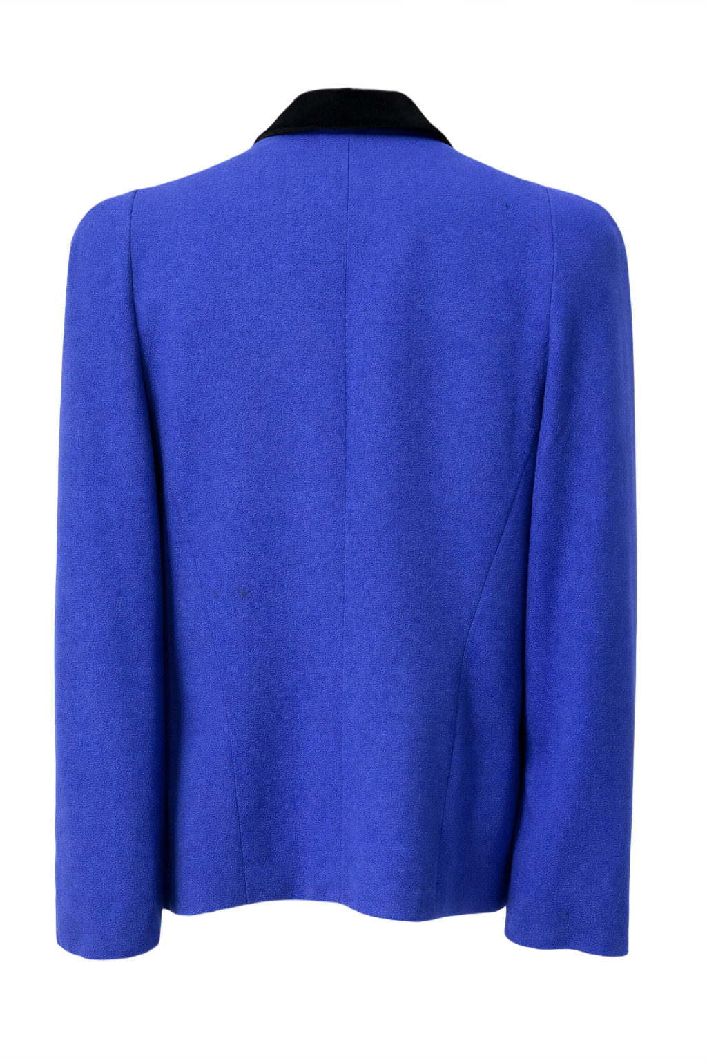 1980s Bright Royal Blue Wool Blazer - Back View
