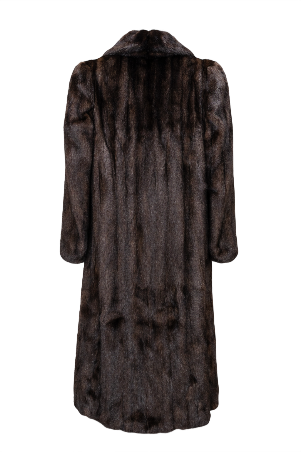 1990s Dark Brown Mink Fur Coat - Back View