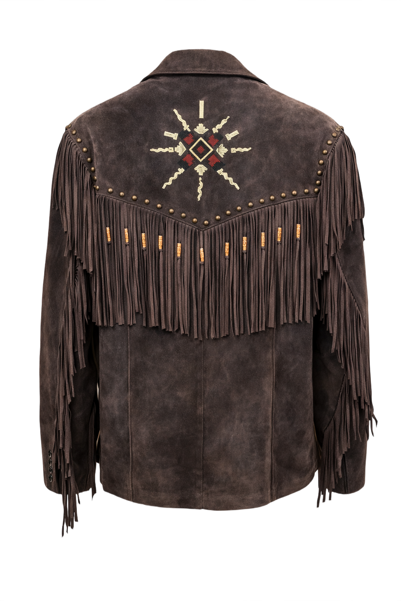 1970s Brown Suede Jacket - Back View