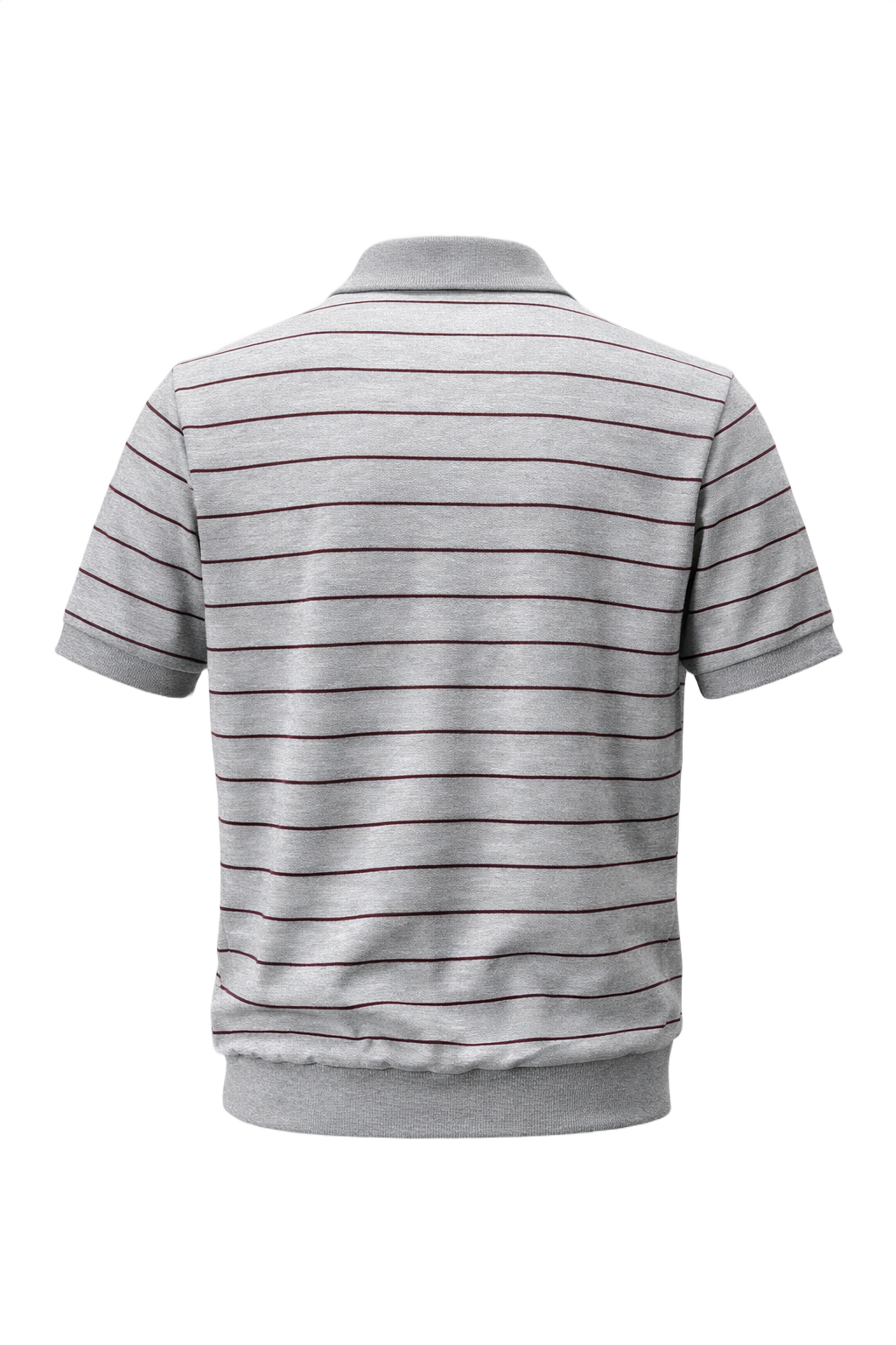 1970s Light Grey Cotton Polo - Back View