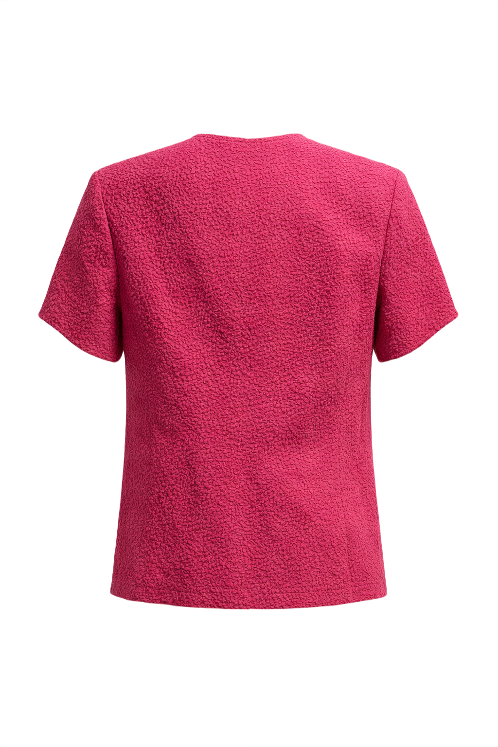 1980s Fuchsia Synthetic Blend Blazer - Back View