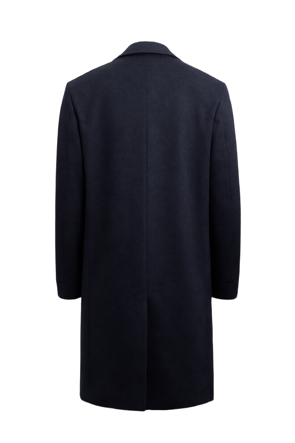 1960s Navy Blue Wool Coat - Back View