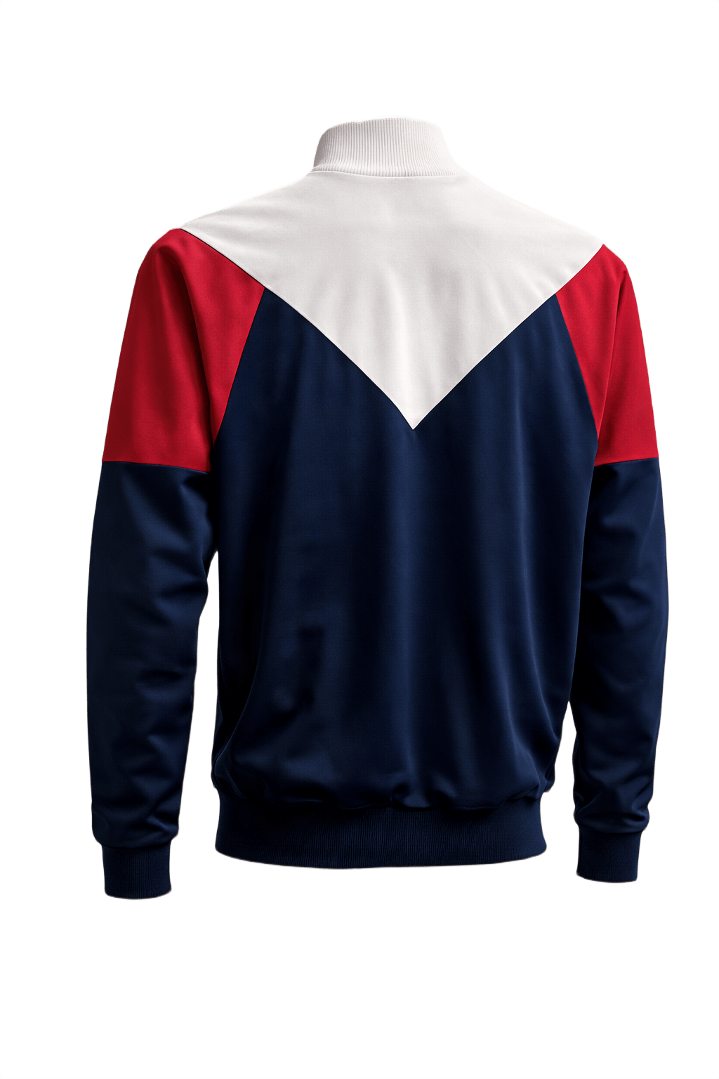 1990s Navy Blue Polyester Jacket - Back View