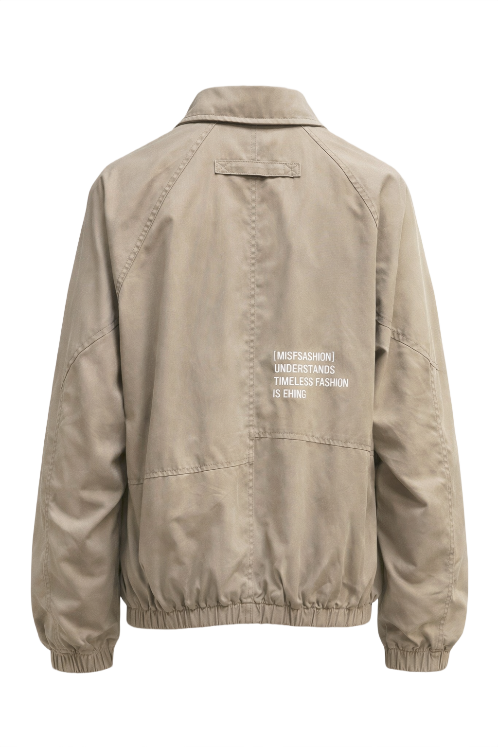 1990s Beige Cotton Blend Jacket - Back View