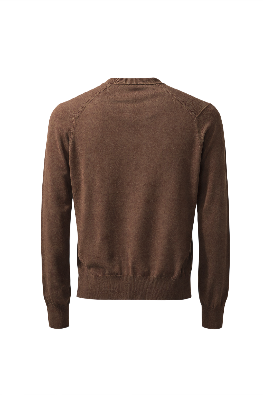 1960s Brown Knit Cardigan - Back View