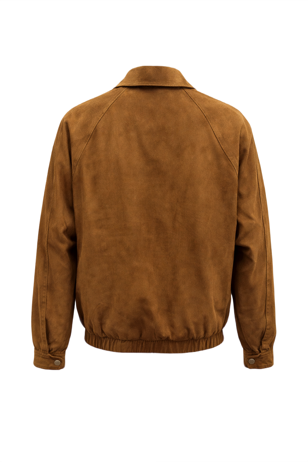 1990s Brown Suede-Like Men's Jacket - Back View