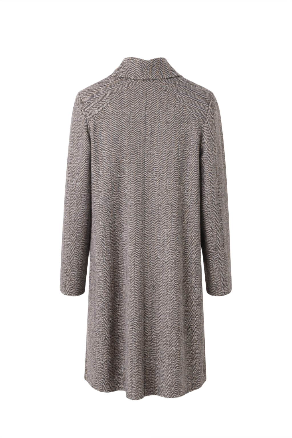 1960s Grey Wool Coat - Back View