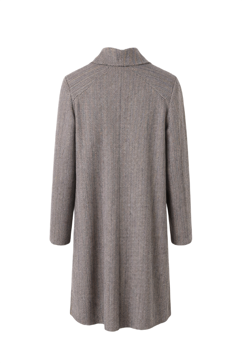 1960s Grey Wool Coat - Back View