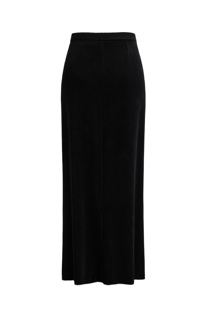 1970s Black Skirt - Back View