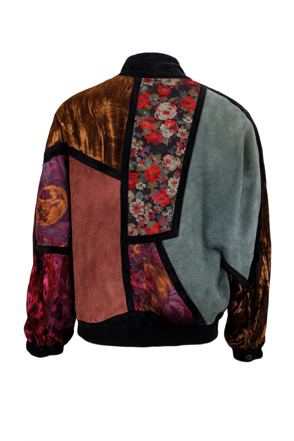 1970s Multicolored Velvet Jacket - Back View