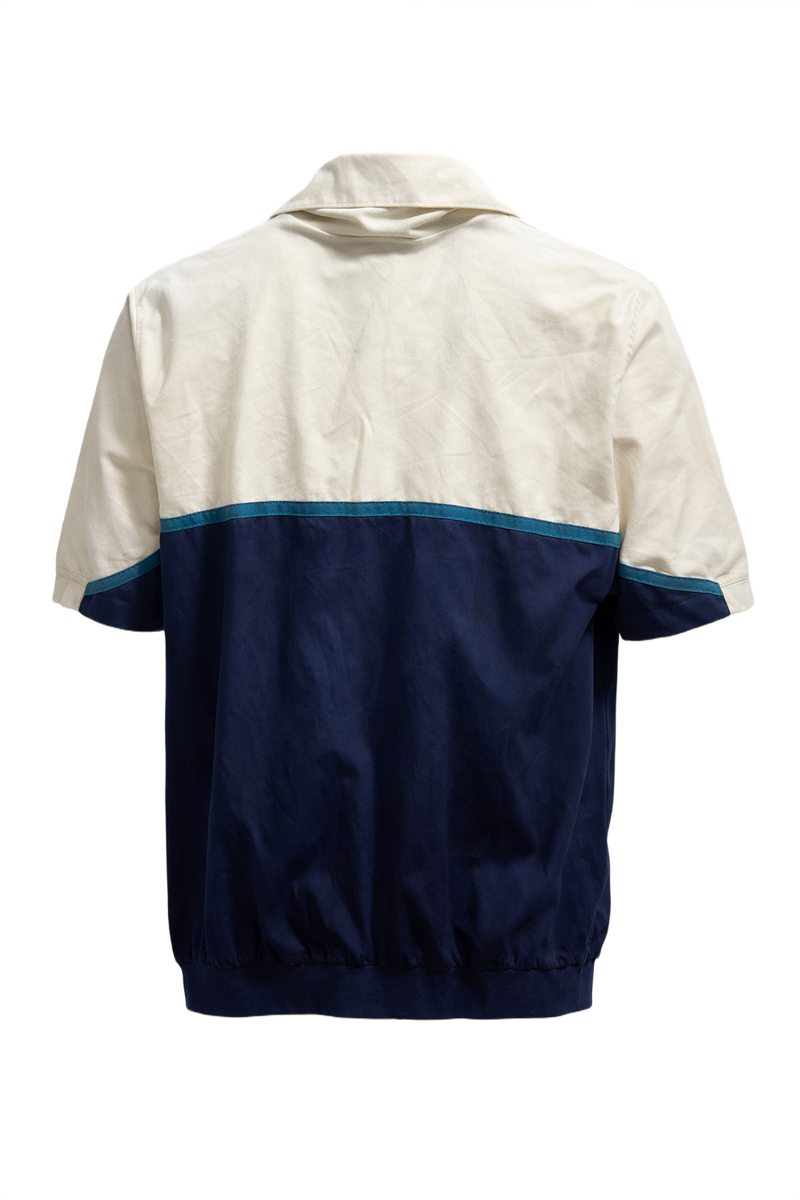 1980s Navy Blue Cotton Polo - Back View