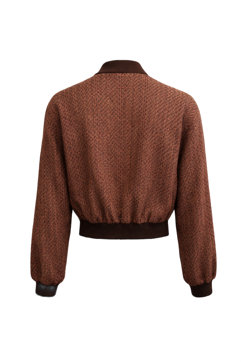 1980s Rust Wool Jacket - Back View