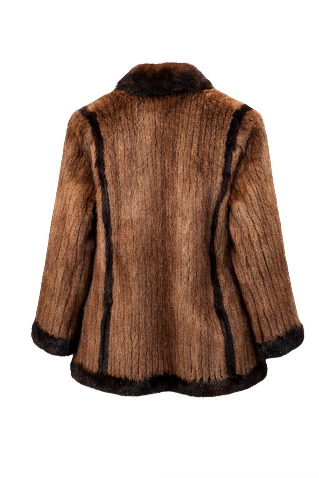 1980s Brown Fur Coat - Back View