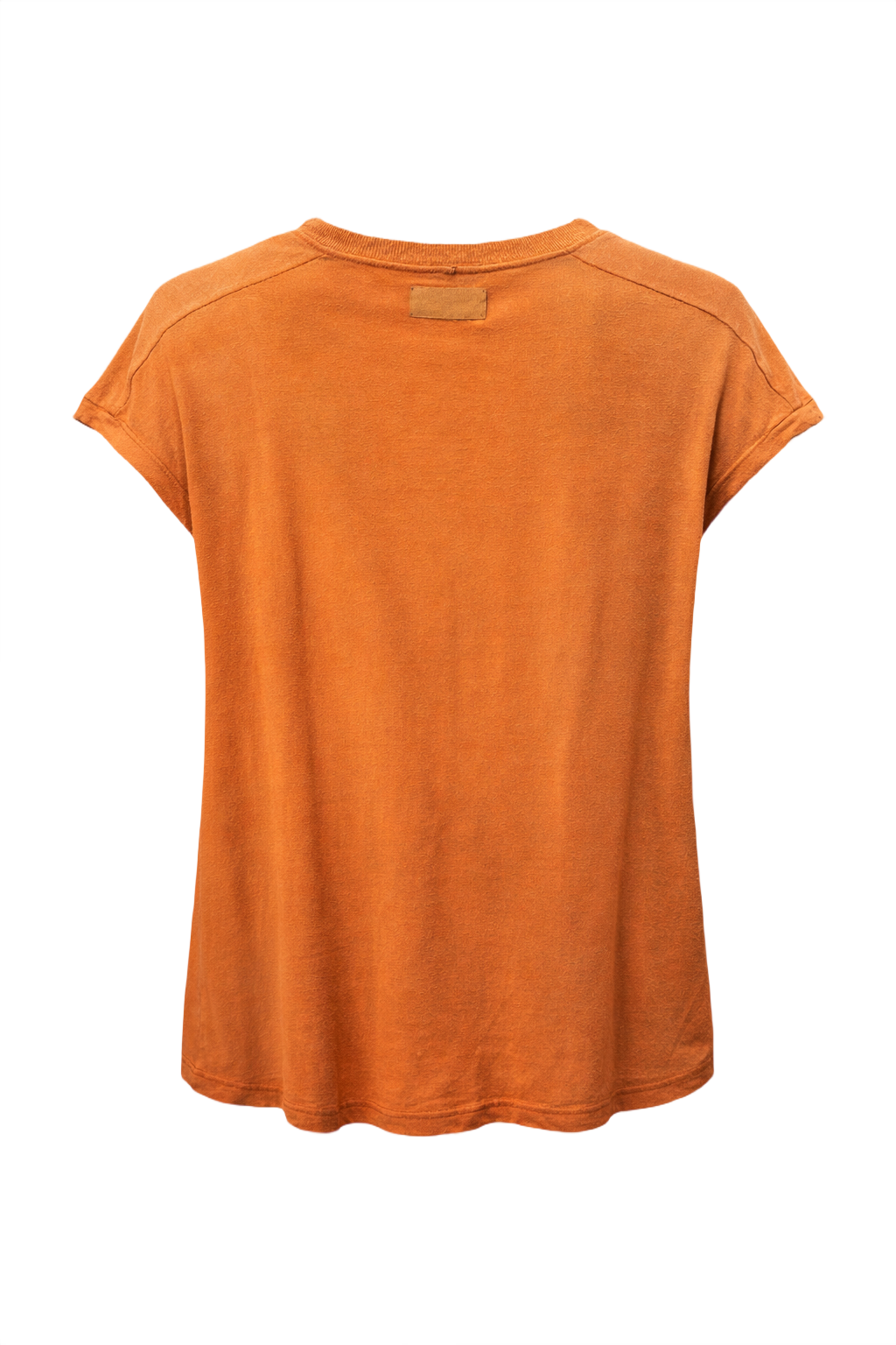 1990s Orange Cotton T-Shirt - Back View