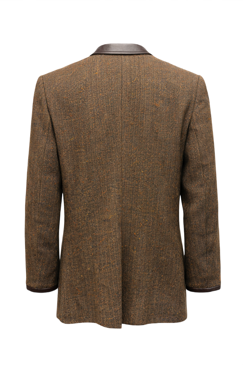 1990s Brown Wool Blazer - Back View