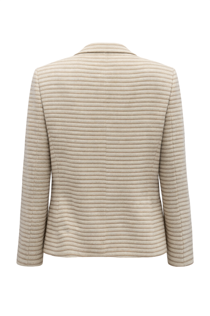 1990s Beige Wool Blend Blazer - Back View