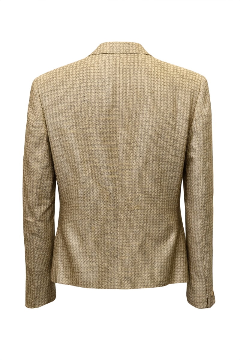 1990s Cream Wool Blazer - Back View