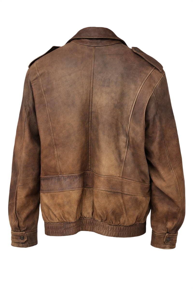 1980s Brown Suede Jacket - Back View