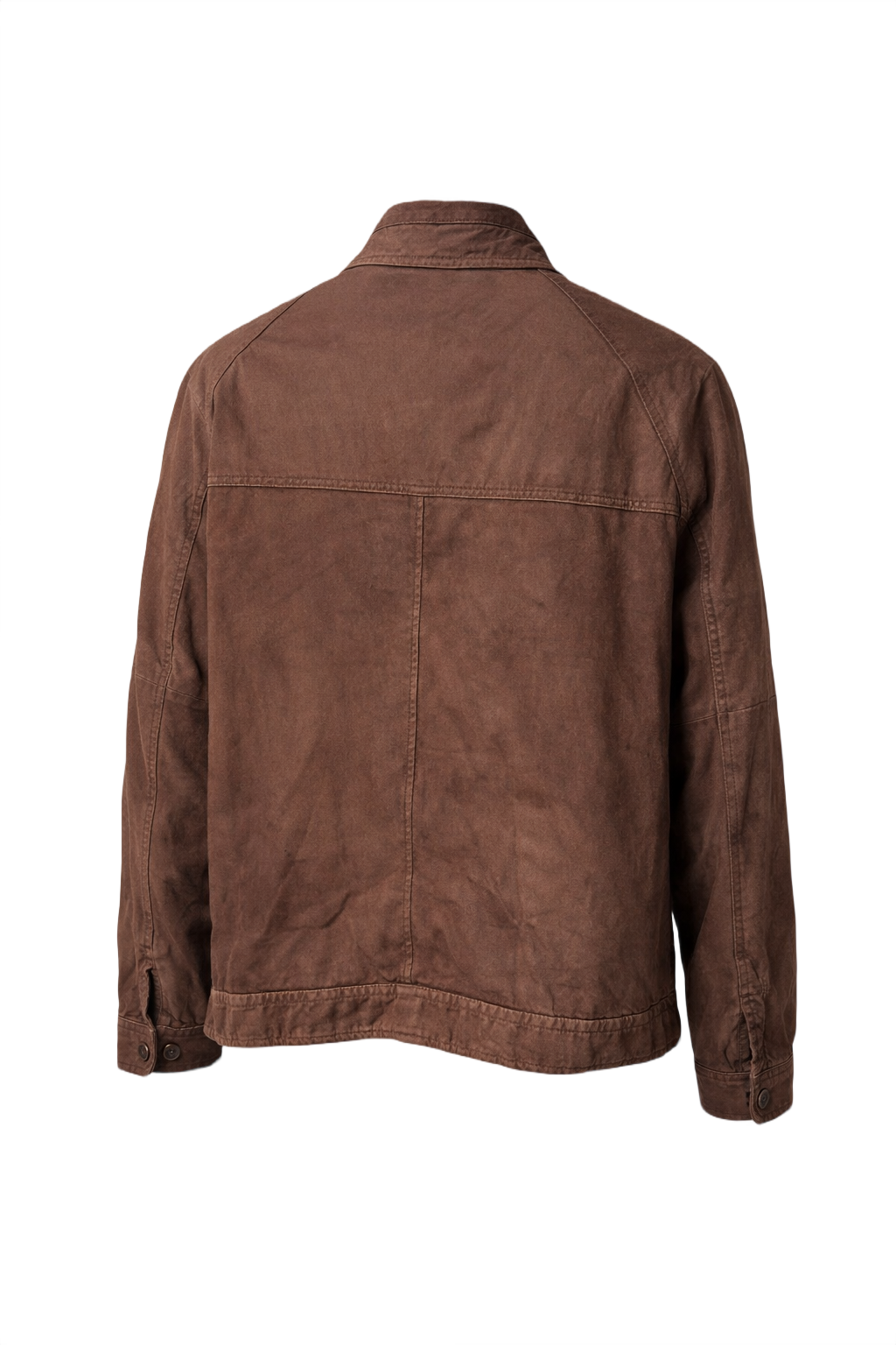 1980s Brown Suede Jacket - Back View