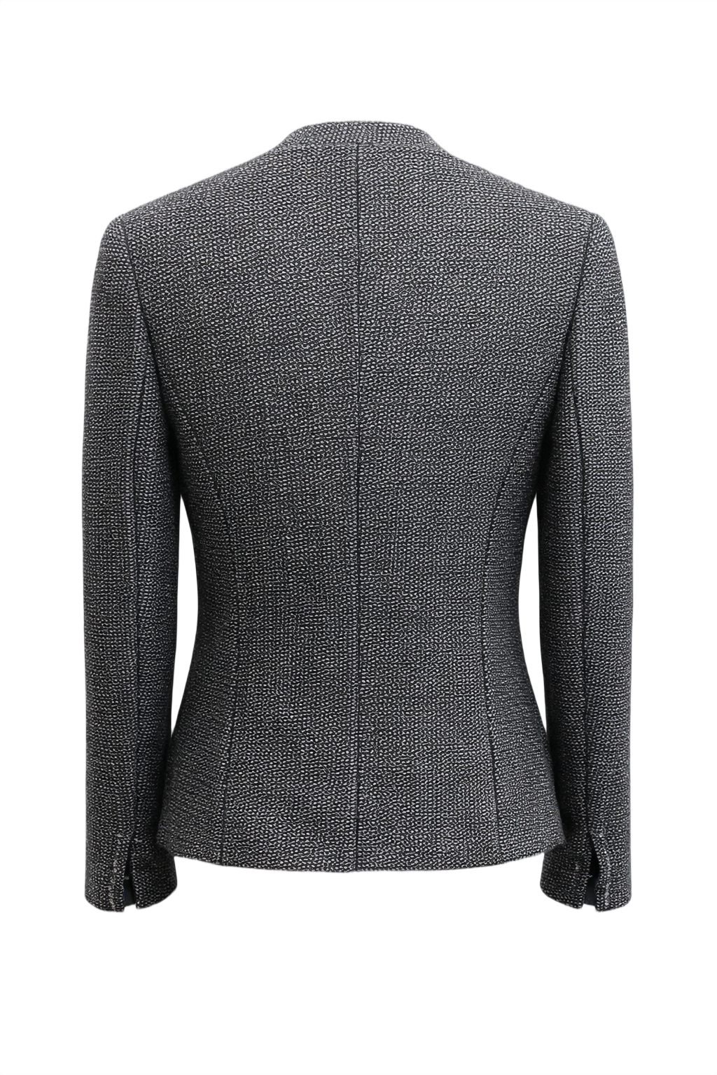 1990s Grey Wool Blend Blazer - Back View