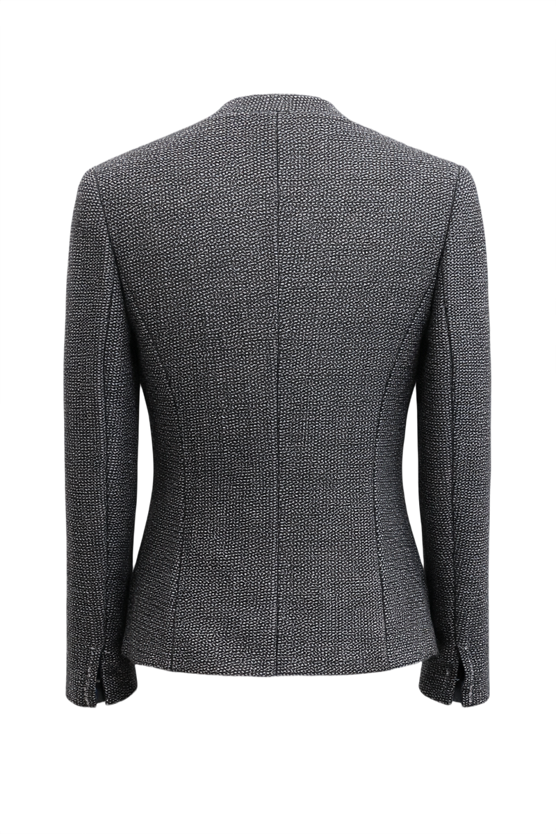 1990s Grey Wool Blend Blazer - Back View