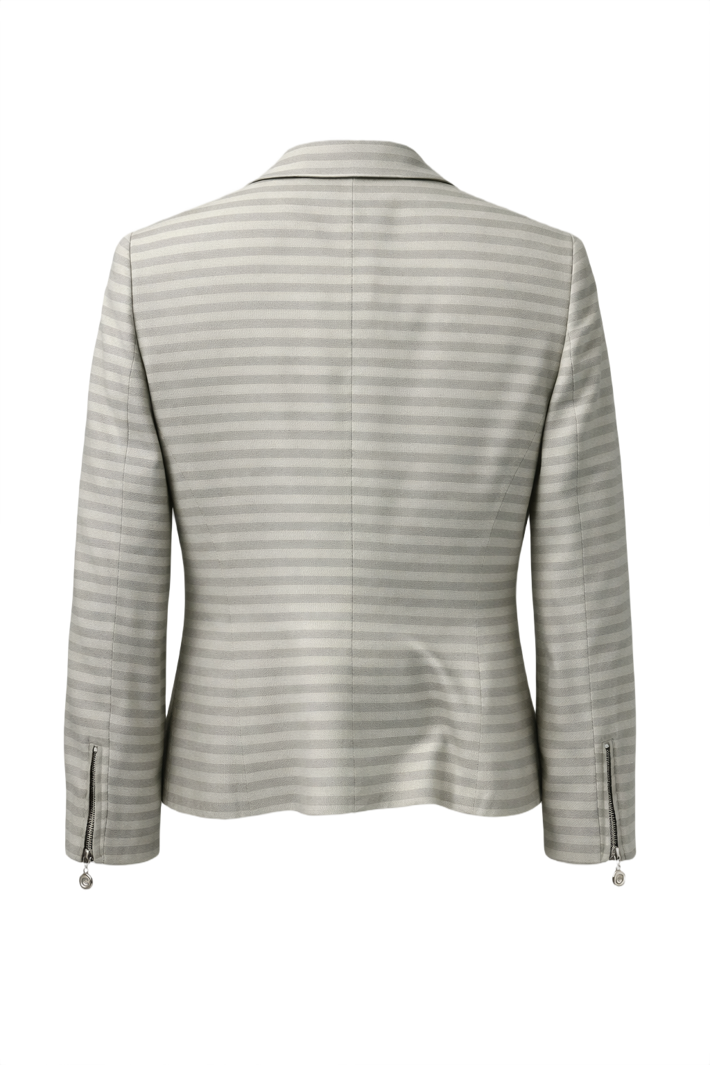 1990s Beige Wool Blend Blazer - Back View