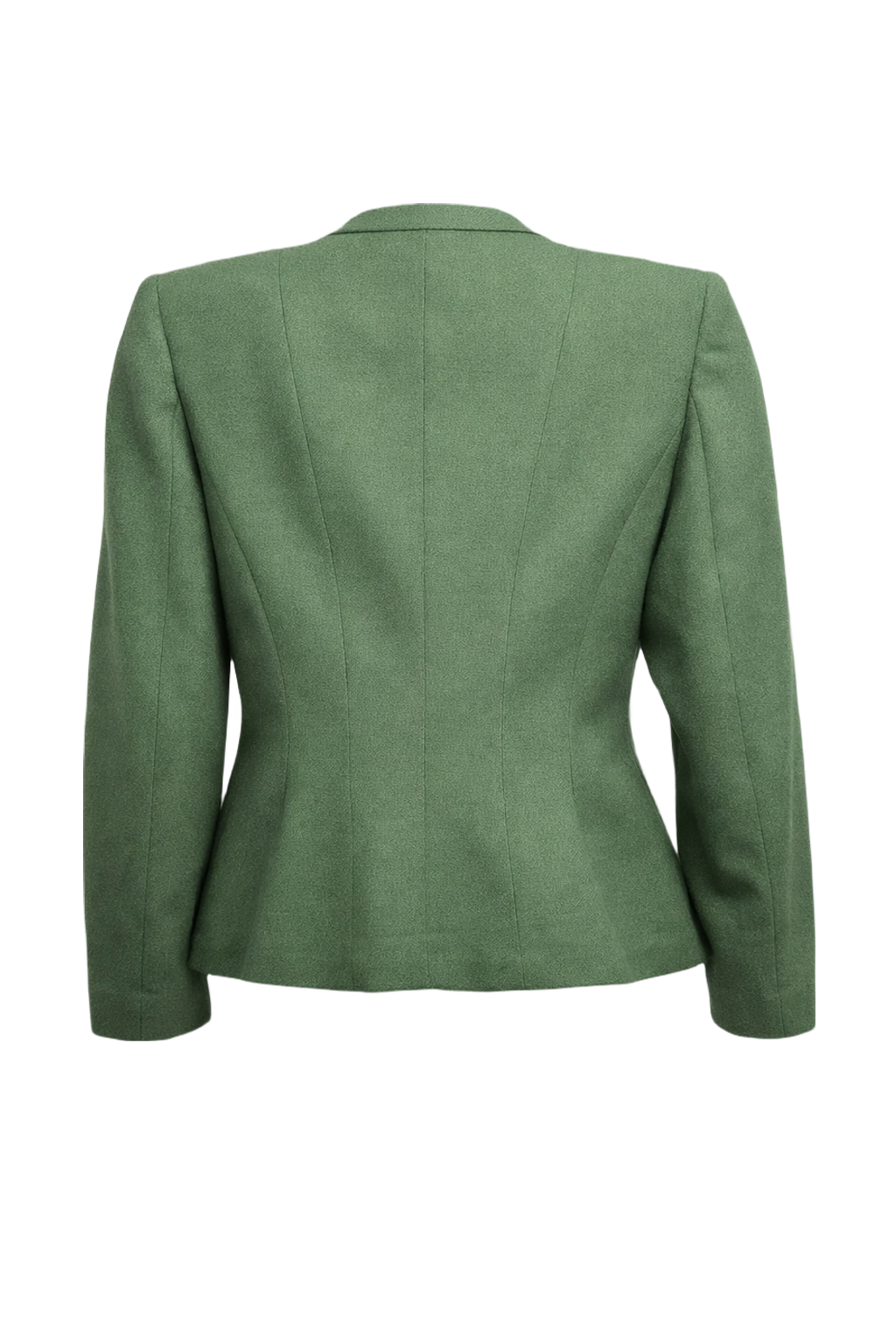 1990s Green Wool Blend Jacket - Back View