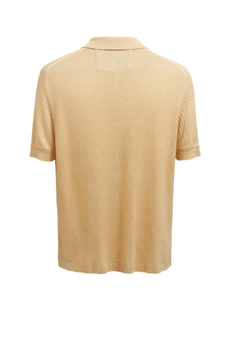 1980s Beige Nylon Blend Shirt - Back View