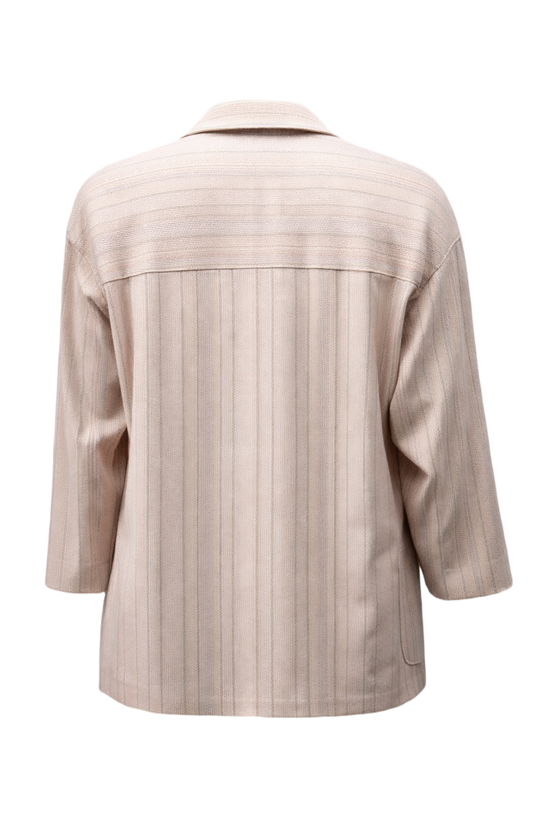 1980s Cream Wool Blend Jacket - Back View