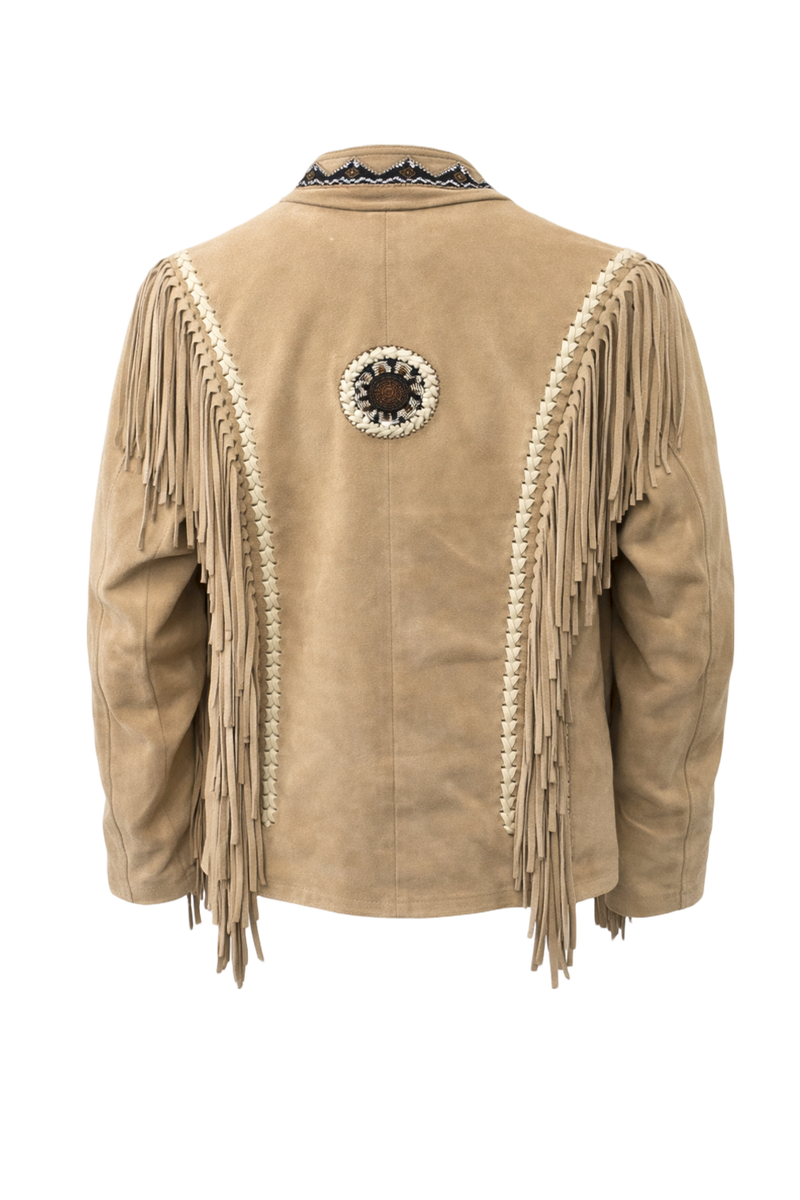 1970s Tan Suede Jacket - Back View