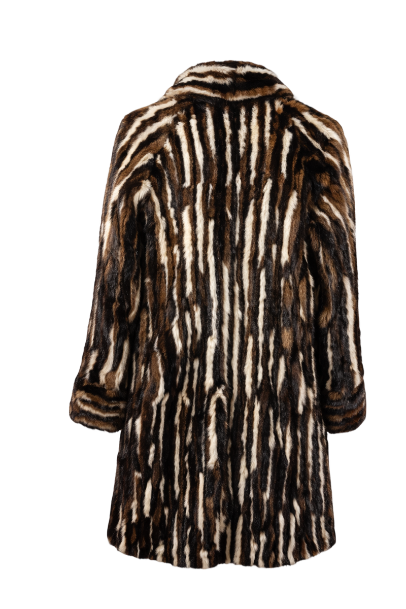 1980s Brown Fur Coat - Back View
