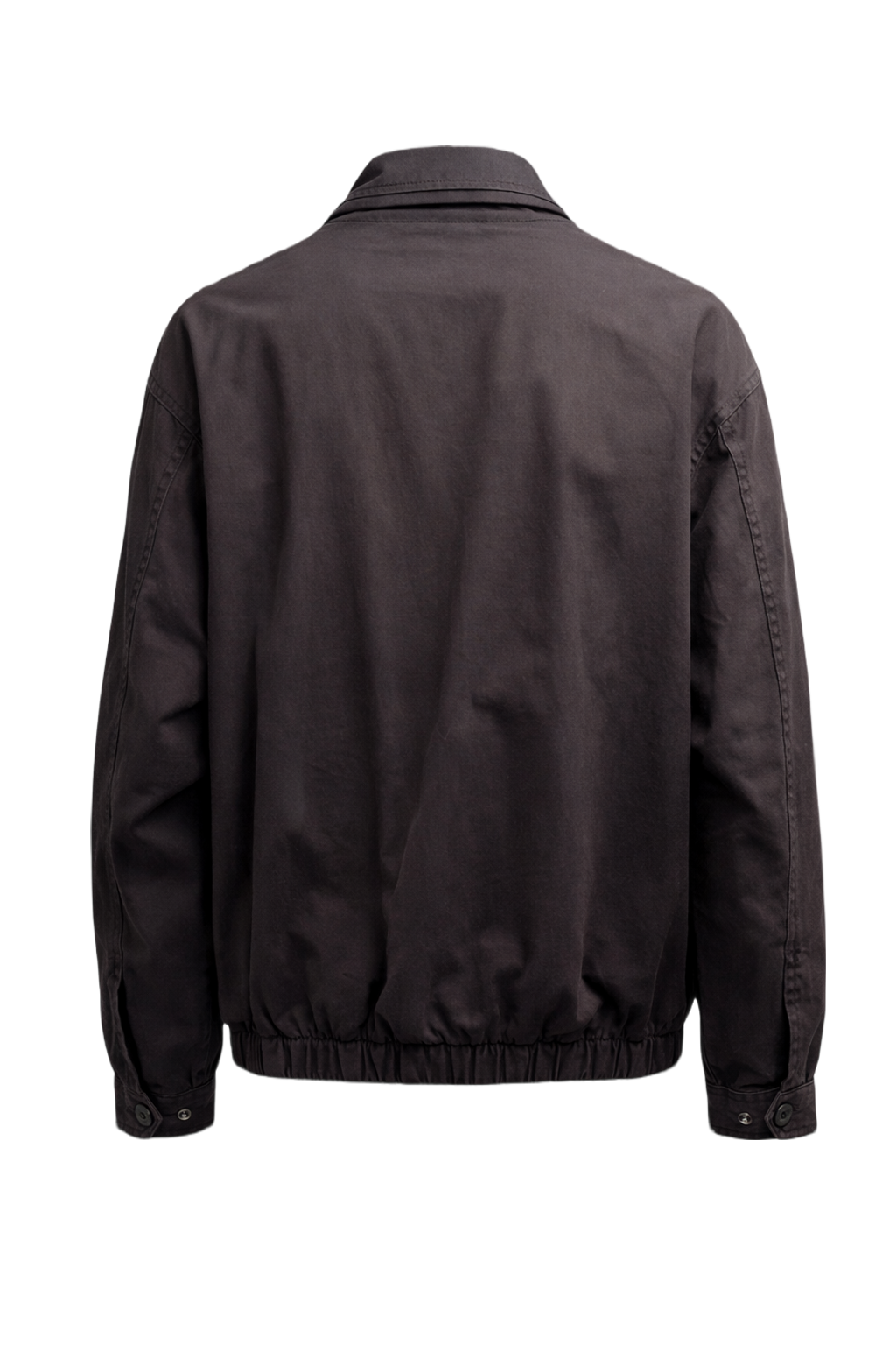 1990s Dark Brown Synthetic Blend Jacket - Back View