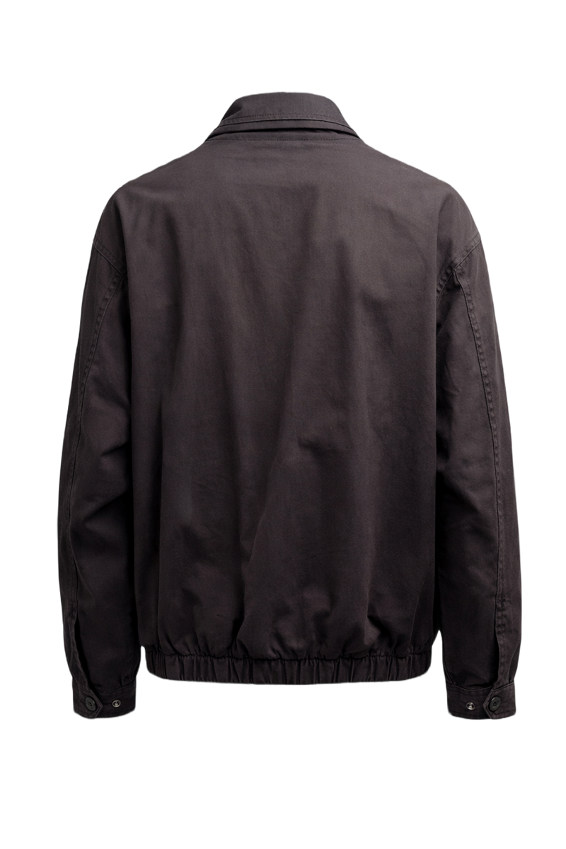 1990s Dark Brown Synthetic Blend Jacket - Back View