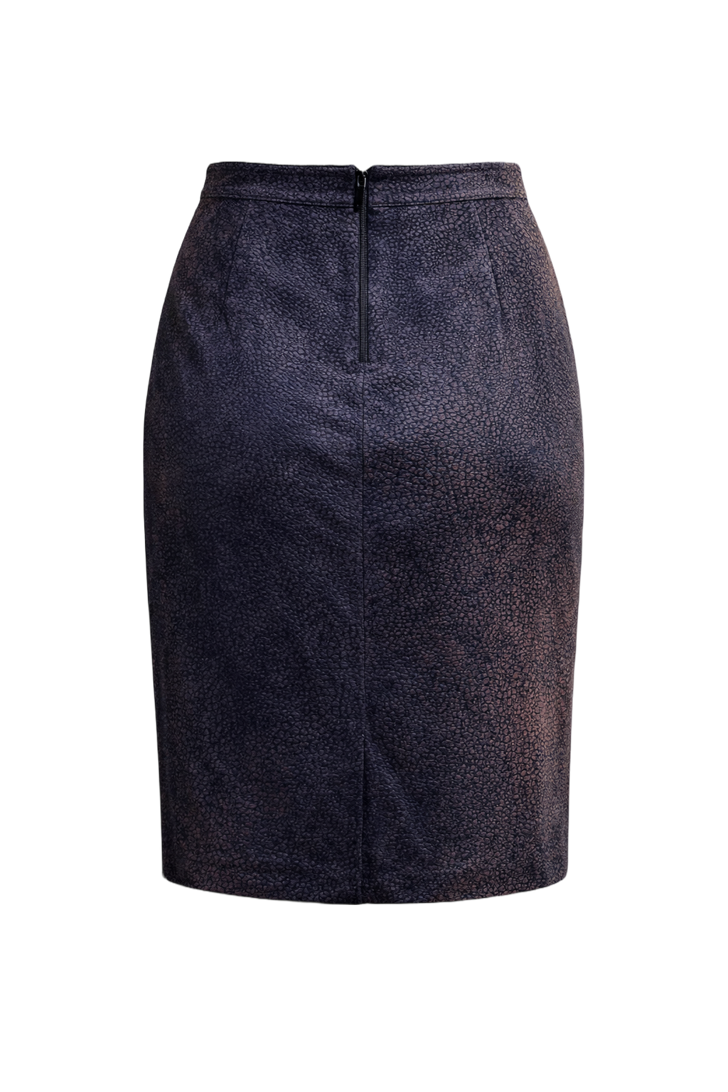 1990s Black Synthetic Blend Skirt - Back View