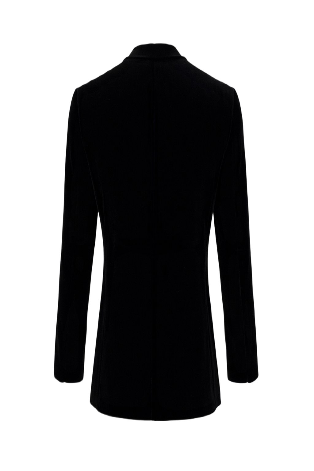70s Black Velvet Jacket - Back View