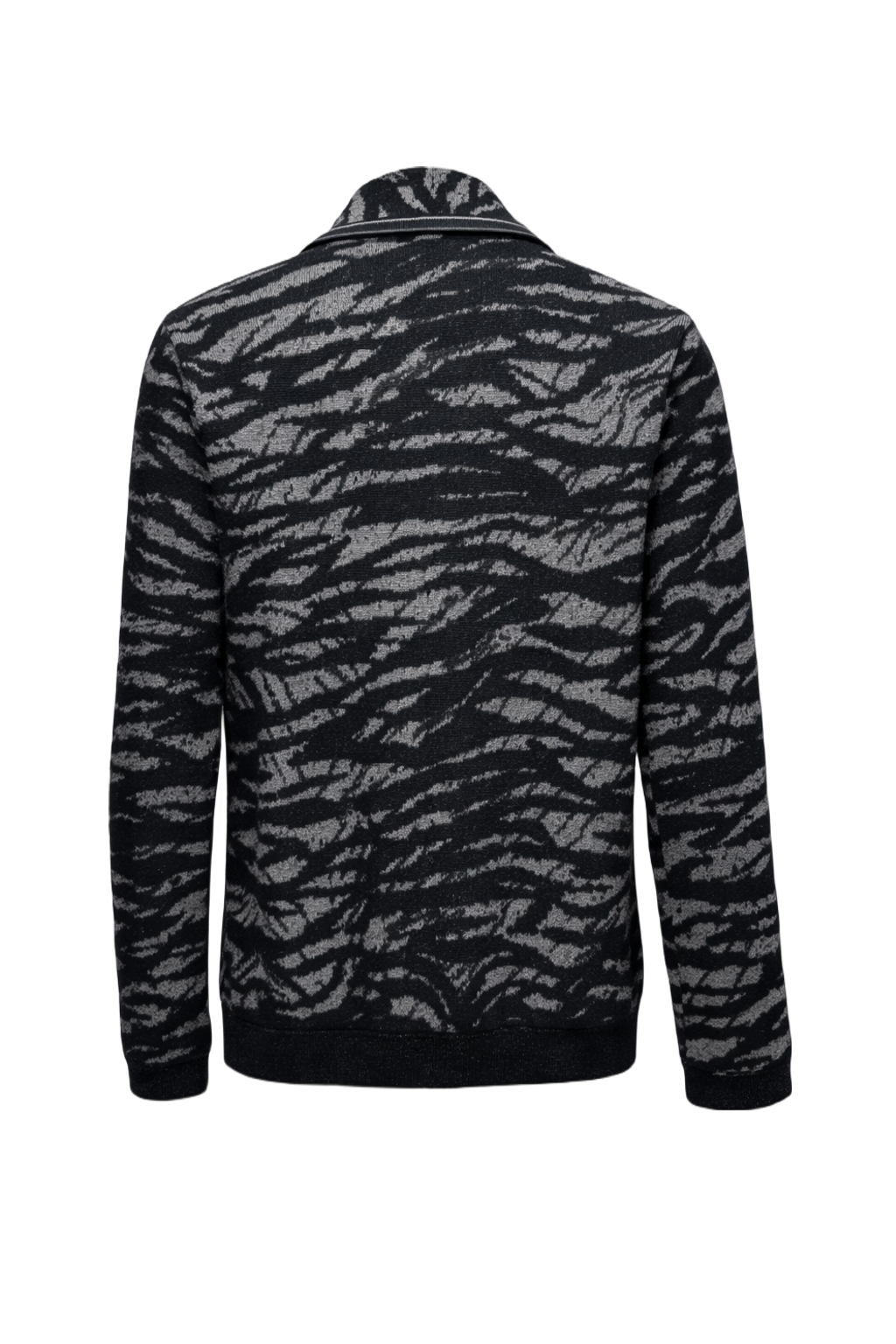 80s Black Synthetic Blend Jacket - Back View