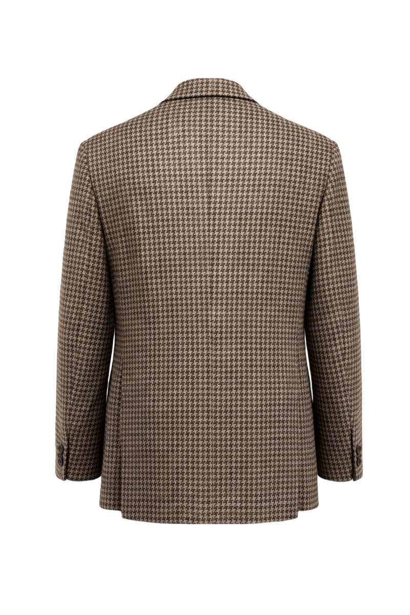 1970s Brown Wool Blend Blazer - Back View