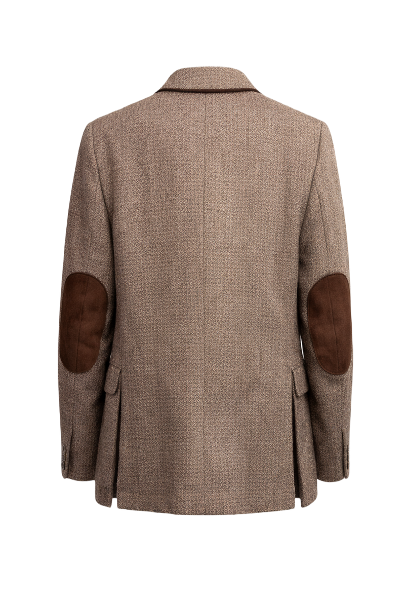 1970s Brown Wool Blazer - Back View