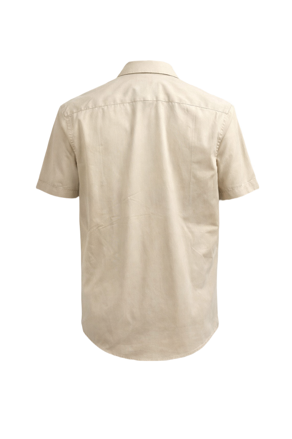 1990s Beige Cotton Shirt - Back View