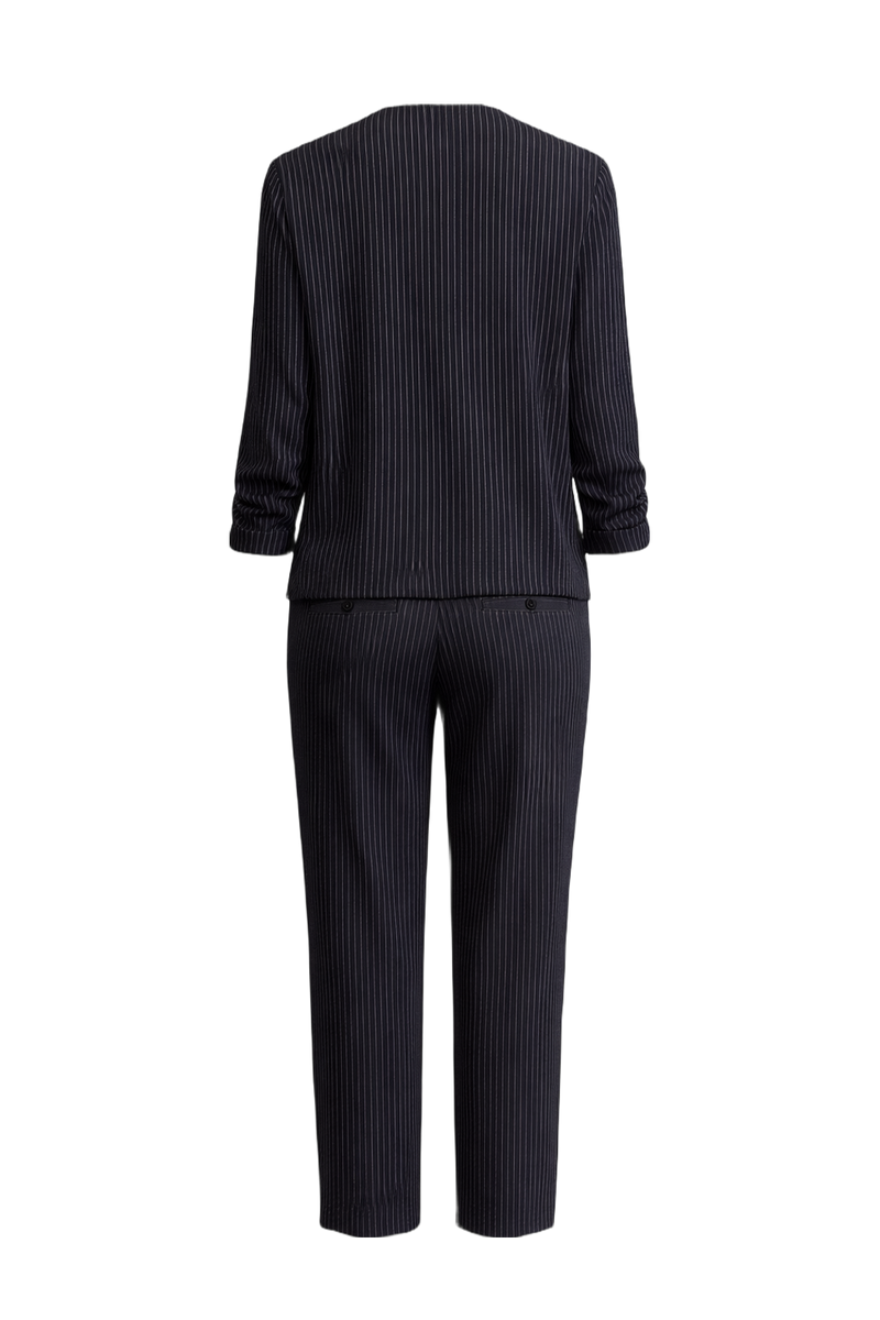 1990s Navy Blue Synthetic Blend 2-Piece Set - Back View