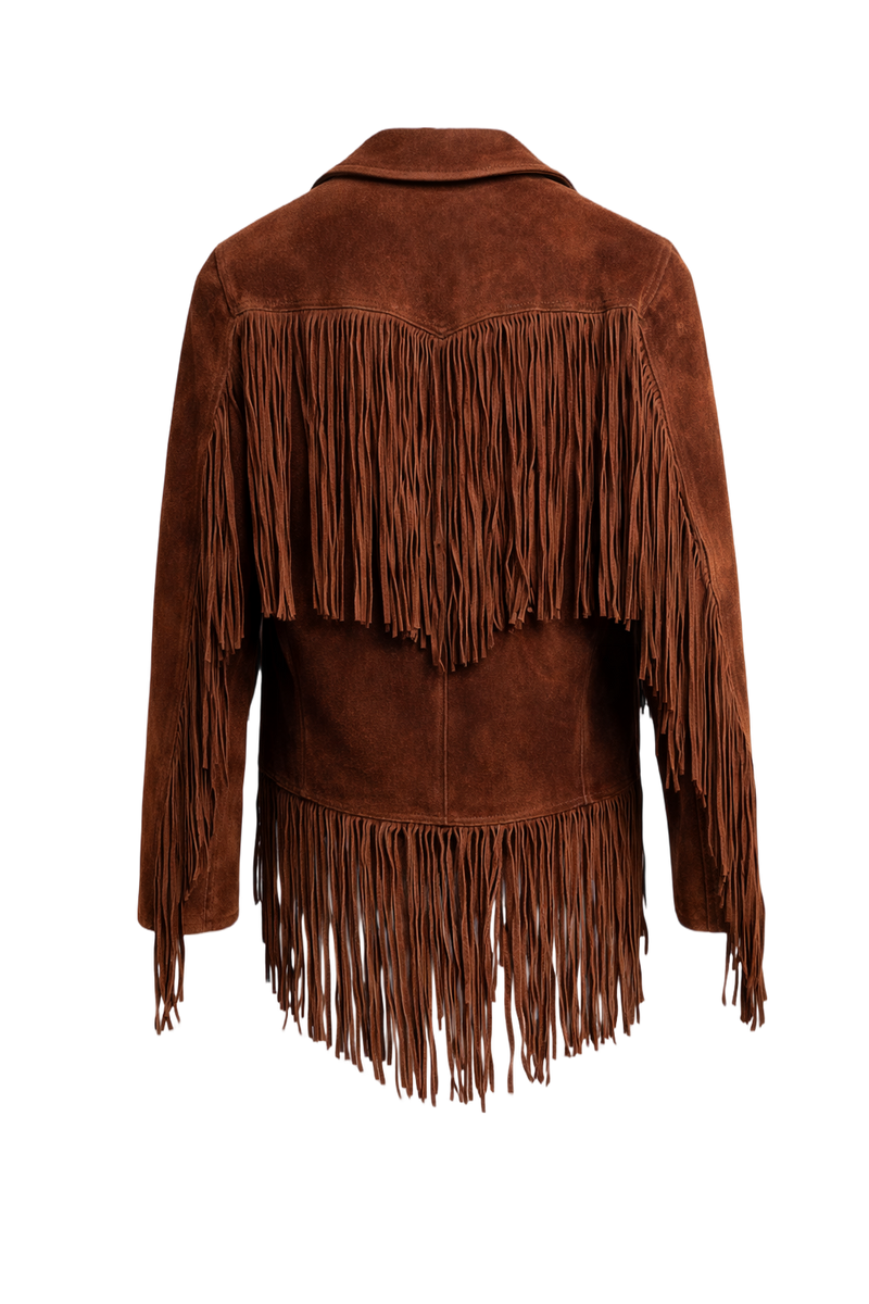 1970s Brown Suede Jacket - Back View