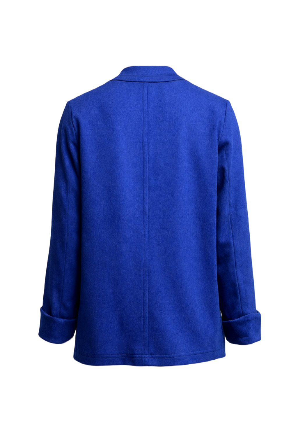 1990s Royal Blue Wool Blend Blazer - Back View